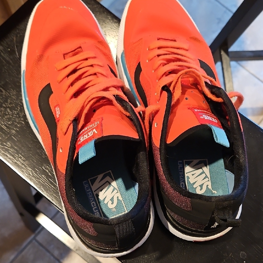 Vans Orange and Black Sneakers